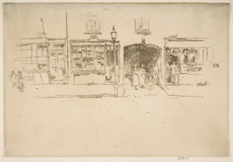 The Barber's (The Barber's Shop, Chelsea) Wall Art by James McNeill Whistler - High-Resolution Digital Print