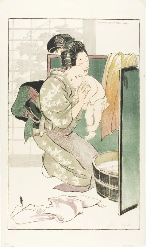 The Bath Wall Art by Helen Hyde - High-Resolution Digital Print