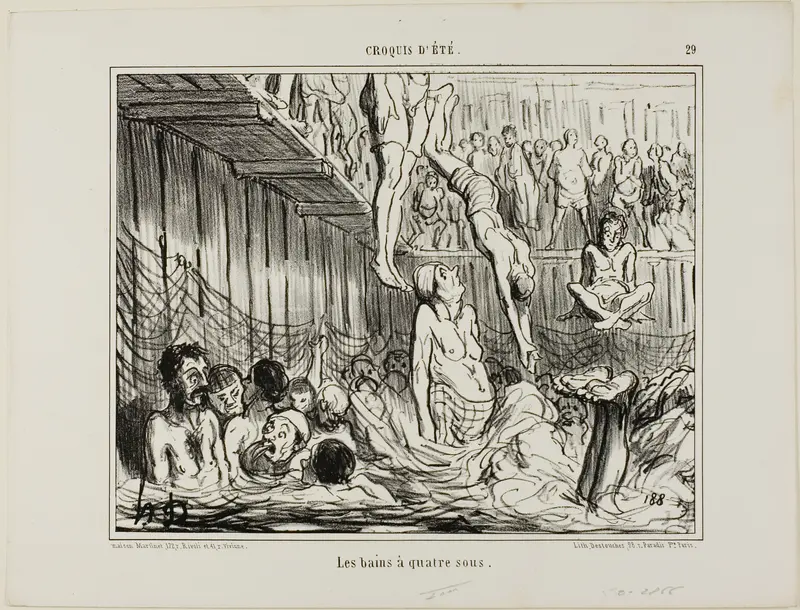 The Bath at 4 Sous, plate 29 from Croquis D'été