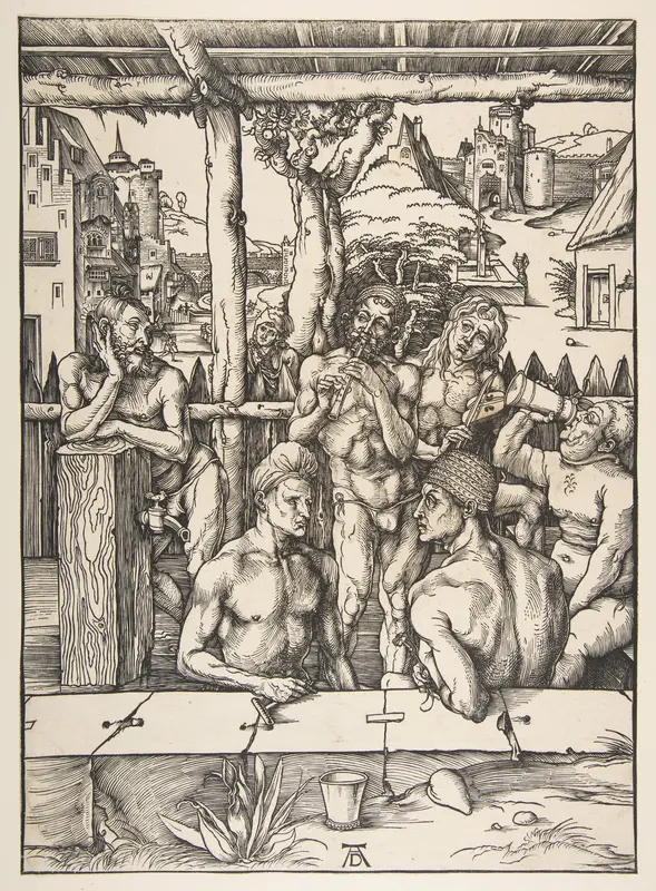 The Bath House Wall Art by Albrecht Dürer - High-Resolution Digital Print