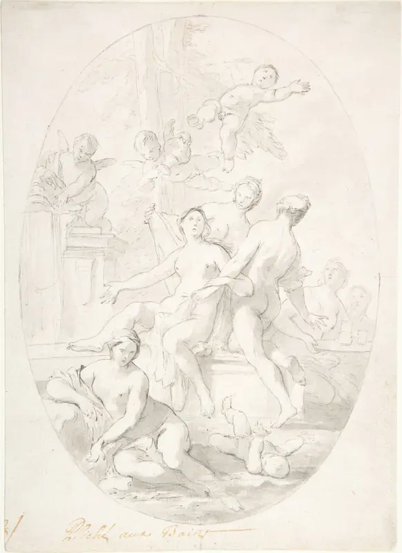 The Bath of Psyche Wall Art by Pierre Jacques Cazes - High-Resolution Digital Print