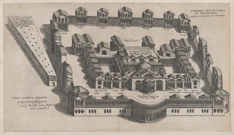 The Baths of Diocletian, from "Speculum Romanae Magnificentiae" Wall Art by Giovanni Ambrogio Brambilla - High-Resolution Digital Print