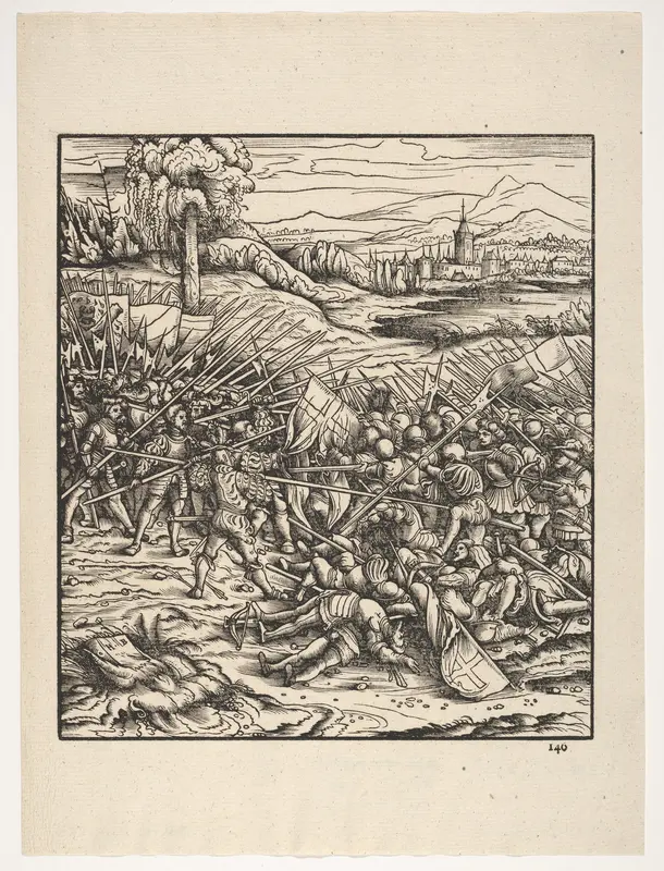 The Battle Near Hulst, from "Der Weisskunig" Wall Art by Hans Burgkmair - High-Resolution Digital Print