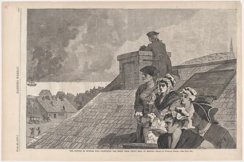 The Battle of Bunker Hill – Watching the Fight from Copp's Hill, in Boston (from "Harper's Weekly," Vol. XIX) Wall Art by Winslow Homer - High-Resolution Digital Print