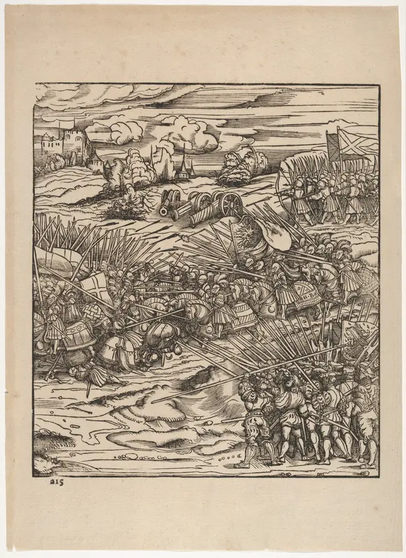 The Battle of the Spurs, from "Der Weisskunig" Wall Art by Hans Burgkmair - High-Resolution Digital Print