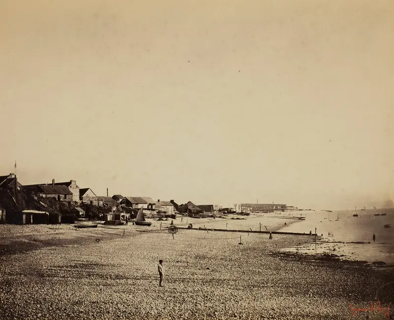 The Beach at Sainte-Adresse Wall Art by Gustave Le Gray - High-Resolution Digital Print