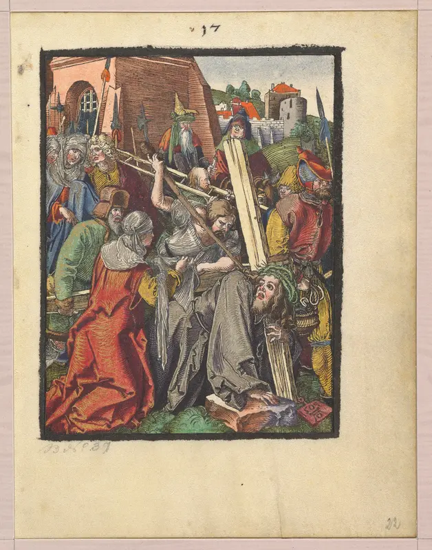The Bearing of the Cross, from "The Small Woodcut Passion" Wall Art by Albrecht Dürer - High-Resolution Digital Print