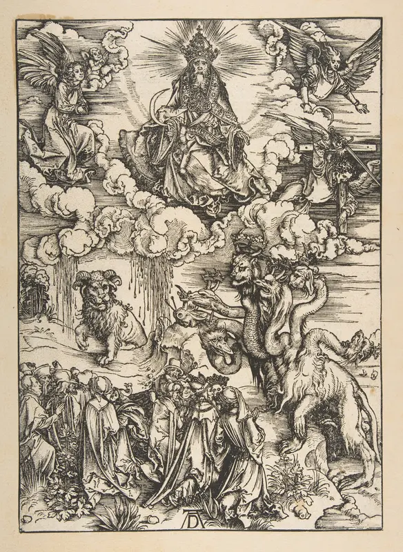 The Beast with Two Horns Like a Lamb, from "The Apocalypse", Latin Edition Wall Art by Albrecht Dürer - High-Resolution Digital Print