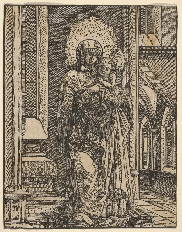 The Beautiful Virgin of Regensburg in a Church Wall Art by Albrecht Altdorfer - High-Resolution Digital Print