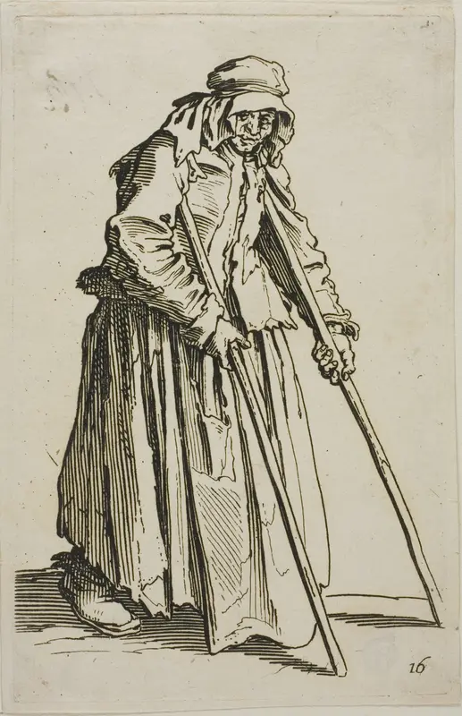 The Beggar on Crutches and His Beggar's Wallet, plate ten from The Beggars