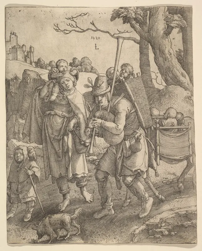 The Beggars (Eulenspiegel) Wall Art by Lucas van Leyden - High-Resolution Digital Print