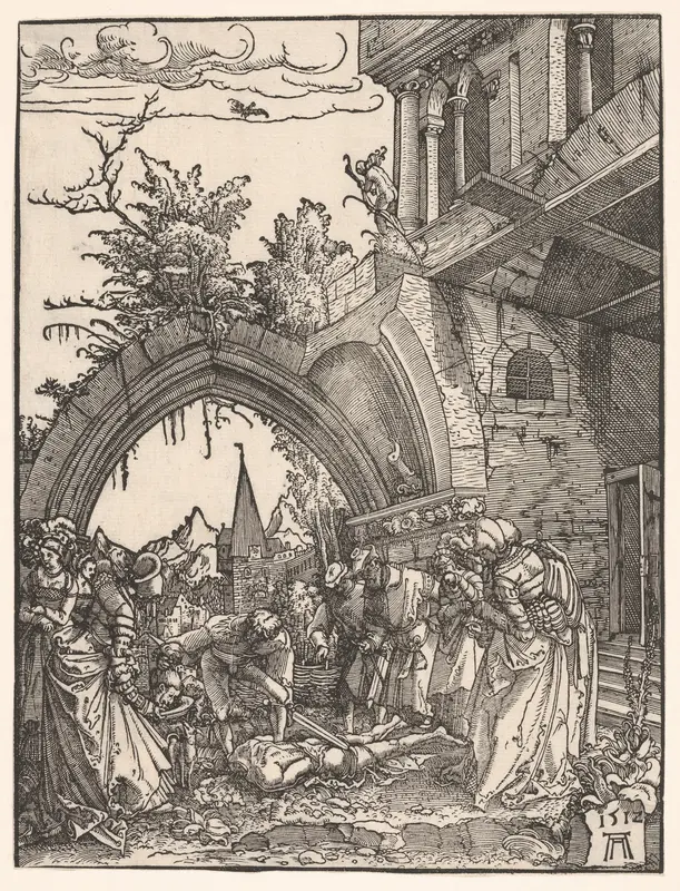 The Beheading of Saint John the Baptist Wall Art by Albrecht Altdorfer - High-Resolution Digital Print