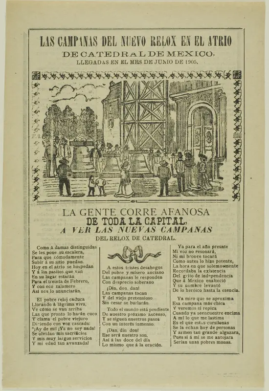 The Bells of the New Courtyard Clock Wall Art by José Guadalupe Posada - High-Resolution Digital Print