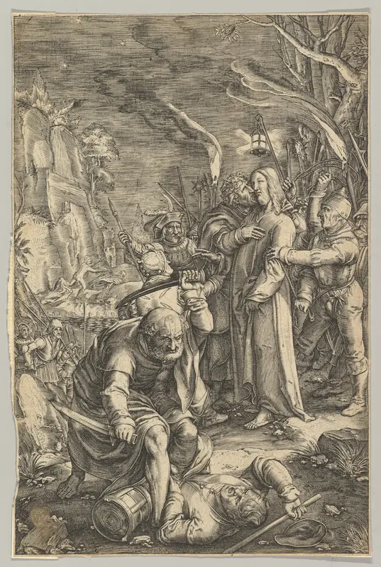 The Betrayal of Christ, from "The Passion of Christ" Wall Art by Ludovicus Siceram - High-Resolution Digital Print