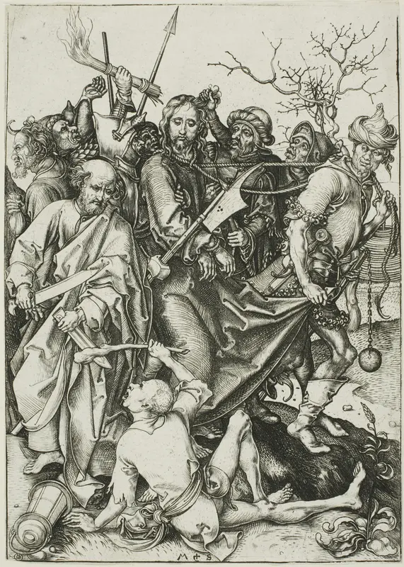The Betrayal of Christ, from The Passion Wall Art by Martin Schongauer - High-Resolution Digital Print
