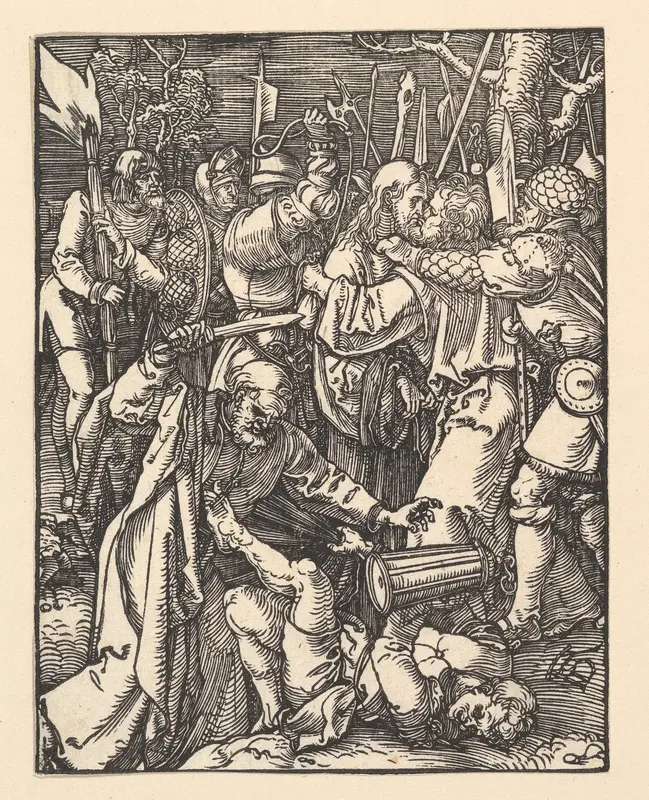 The Betrayal of Christ, from "The Small Passion" Wall Art by Albrecht Dürer - High-Resolution Digital Print