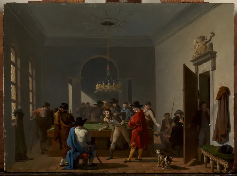 The Billiard Room Wall Art by Nicolas Antoine Taunay - High-Resolution Digital Print