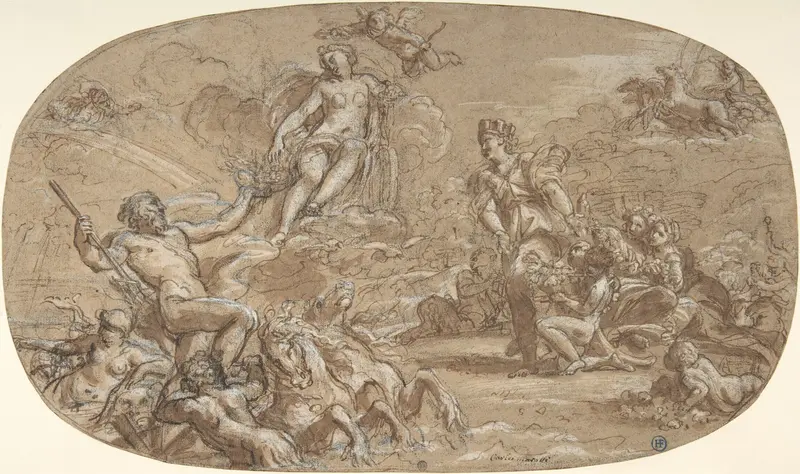 The Birth of Venus, with Neptune, Cybele and the Chariot of the Sun (Homage to Venus) Wall Art by Niccolò Berrettoni - High-Resolution Digital Print