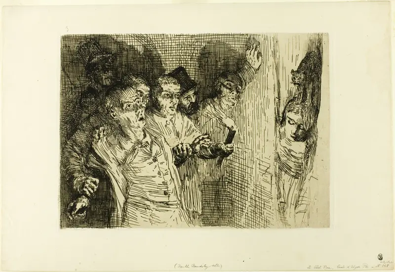 The Black Cat Wall Art by Alphonse Legros - High-Resolution Digital Print
