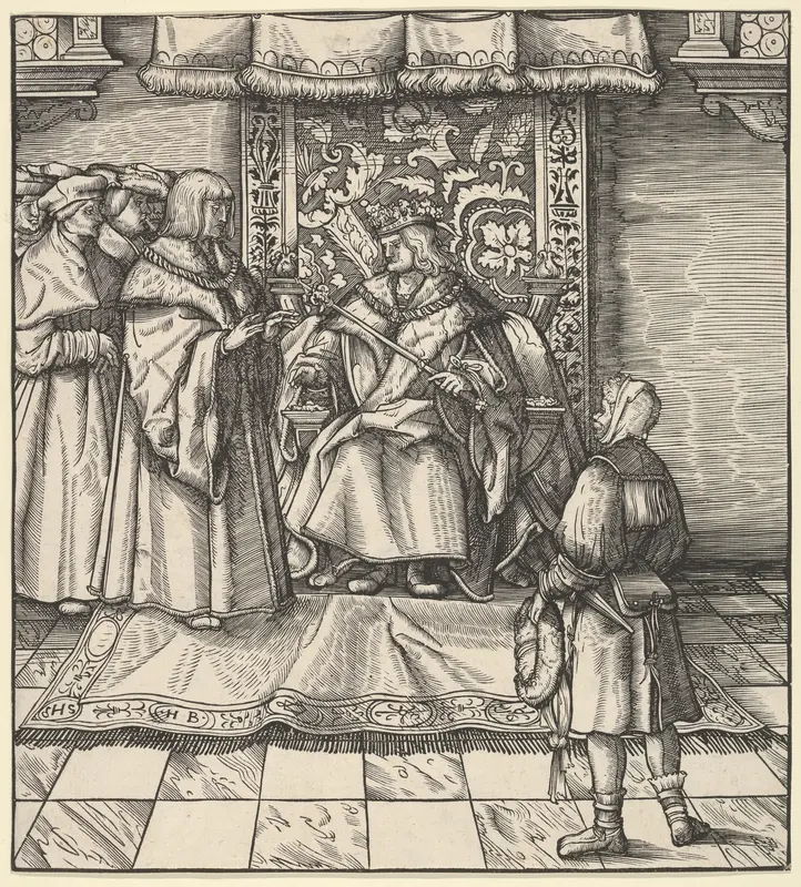 The Blue King's Council to Attack the White King by Surprise, from Der Weisskunig Wall Art by Hans Burgkmair - High-Resolution Digital Print