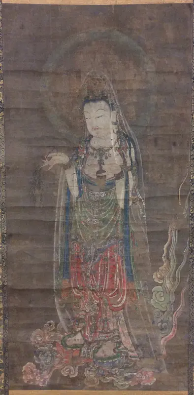 The Bodhisattva Willow Kannon (Avalokiteshvara) Wall Art by Wu Daozi - High-Resolution Digital Print