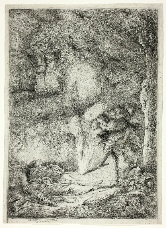 The Bodies of Saints Peter and Paul Hidden in the Catacombs Wall Art by Giovanni Benedetto Castiglione - High-Resolution Digital Print