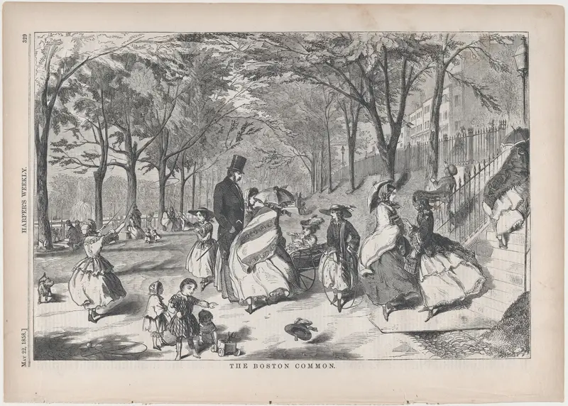 The Boston Common (from "Harper's Weekly," Vol. II) Wall Art by Winslow Homer - High-Resolution Digital Print