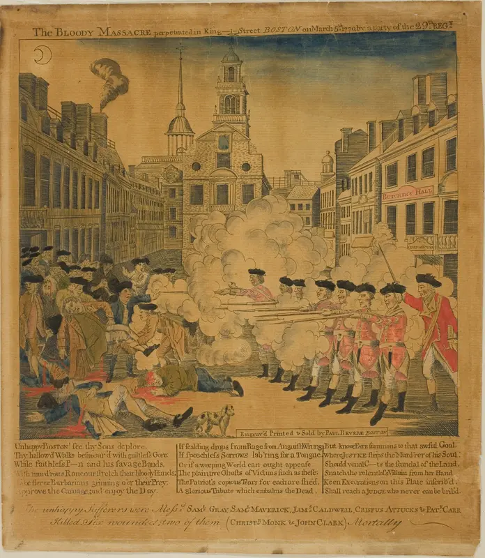 The Boston Massacre Wall Art by Paul Revere Jr. - High-Resolution Digital Print
