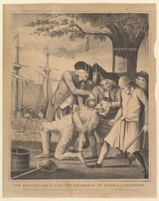 The Bostonians Paying the Excise-Man, or Tarring & Feathering Wall Art by David Claypoole Johnston - High-Resolution Digital Print