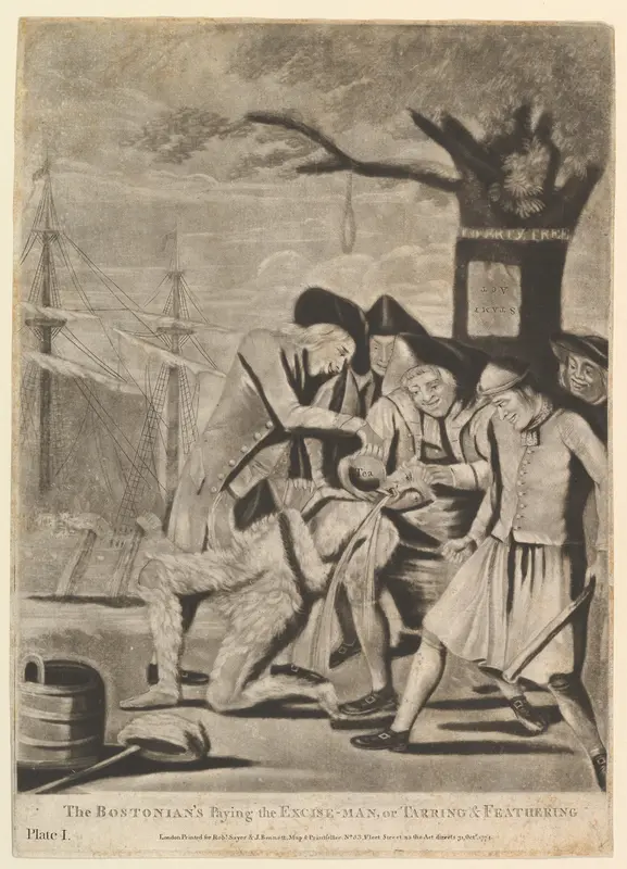 The Bostonians Paying the Excise-Man, or Tarring & Feathering Wall Art by Philip Dawe - High-Resolution Digital Print