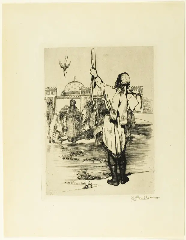 The Bowman, frontispiece from The Epic of Kings, Stories Retold from Firdusi Wall Art by Sir Lawrence Alma-Tadema - High-Resolution Digital Print