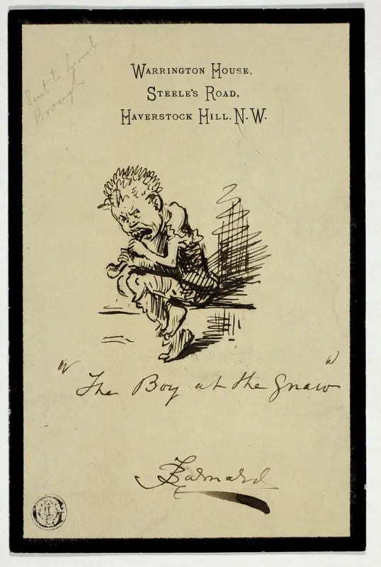 The Boy at the Gnaw Wall Art by Frederick Barnard - High-Resolution Digital Print