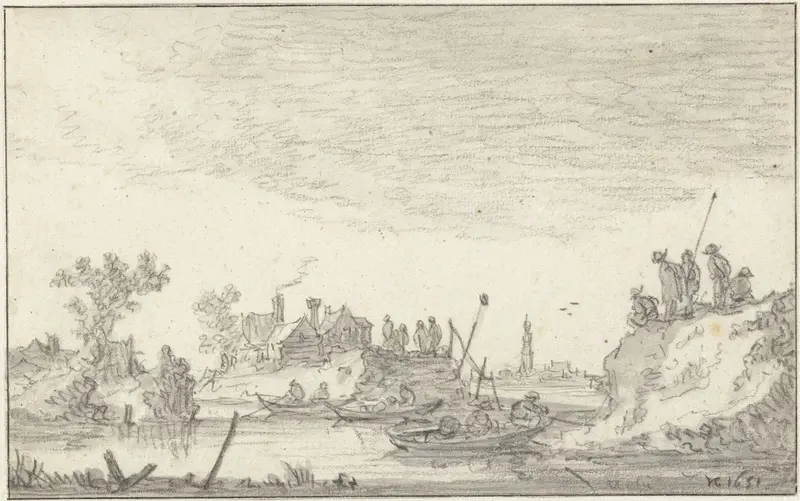 The Breach in the Saint Anthony’s Dike near Amsterdam Wall Art by Jan van Goyen - High-Resolution Digital Print