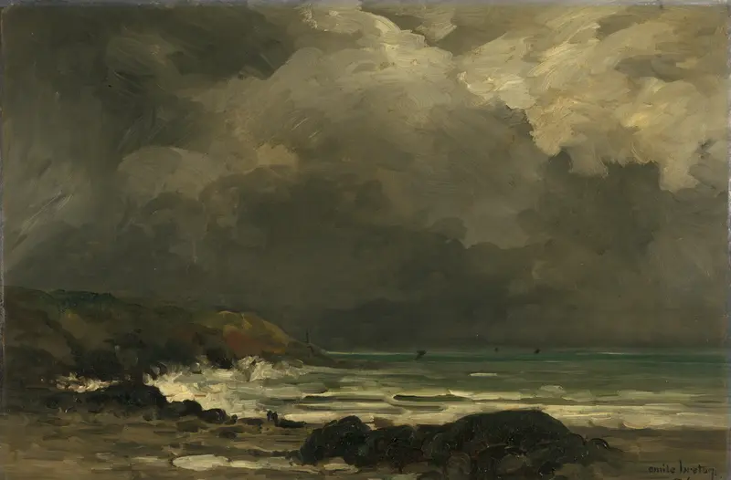 The Breakers Wall Art by Emile Adélard Breton - High-Resolution Digital Print