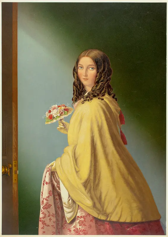 The Bridesmaid Wall Art by George Baxter - High-Resolution Digital Print