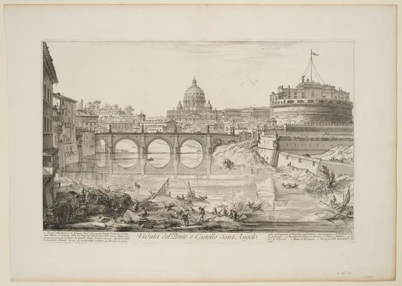 The Bridge and Castel S. Angelo (Veduta del Ponte e Castello Sant'Angelo