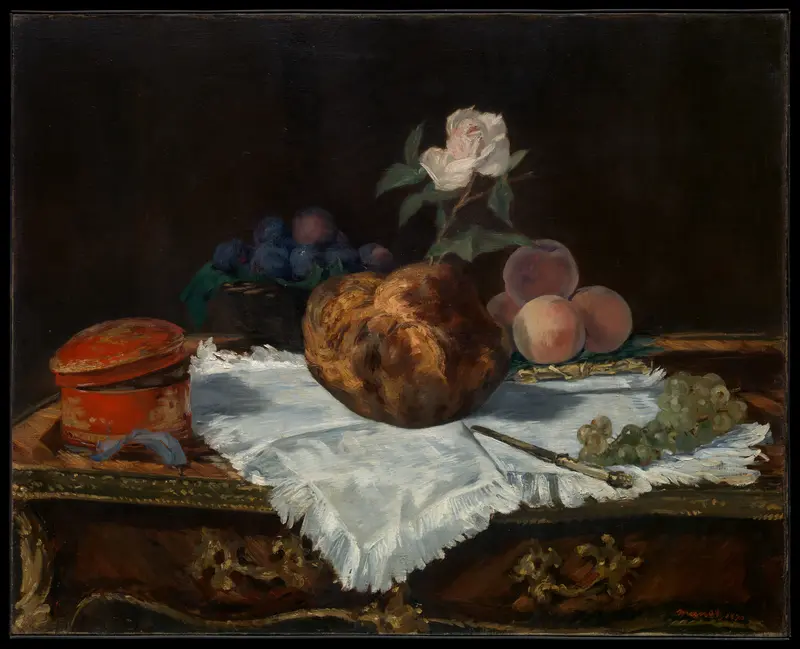 The Brioche Wall Art by Edouard Manet - High-Resolution Digital Print