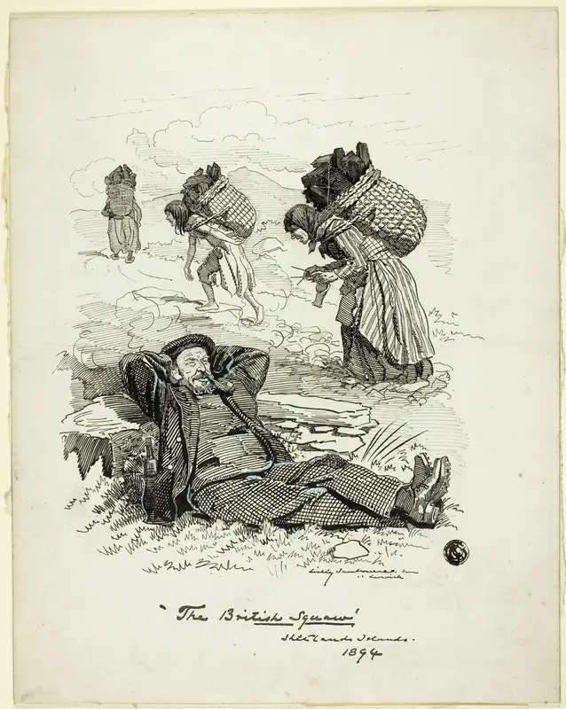 The British Squaw, Shetland Islands Wall Art by Edward Linley Sambourne - High-Resolution Digital Print