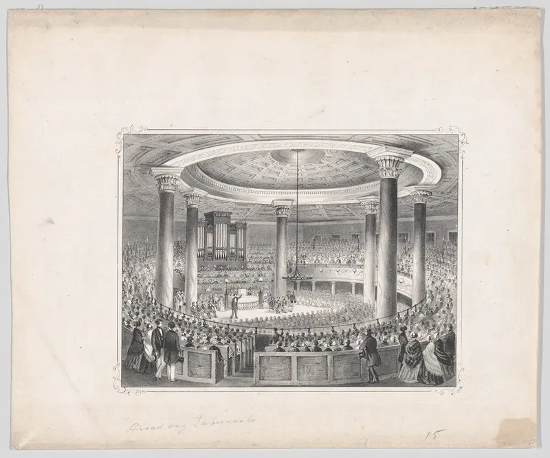 The Broadway Tabernacle, New York, in Anniversary Week Wall Art by Snyder, Black & Sturn - High-Resolution Digital Print