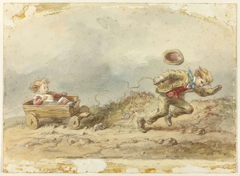 The Broken Cart-Rope Wall Art by Hablot Knight Browne - High-Resolution Digital Print