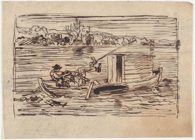 The Broken Oar Wall Art by Charles-François Daubigny - High-Resolution Digital Print