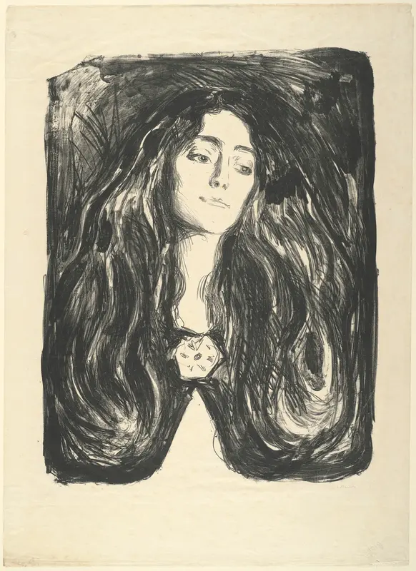 The Brooch. Eva Mudocci Wall Art by Edvard Munch - High-Resolution Digital Print