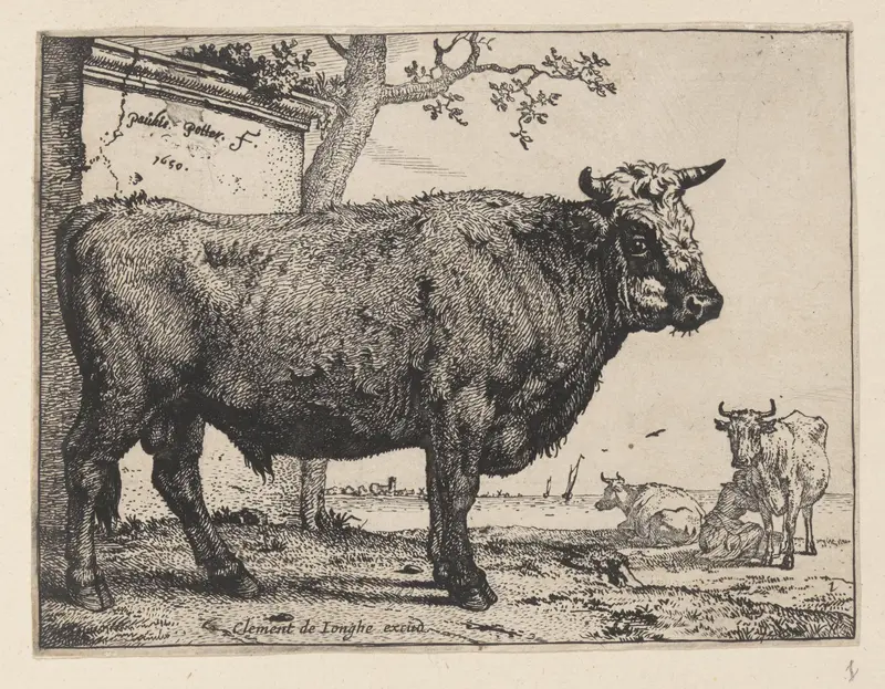 The Bull, from Various Oxen and Cows Wall Art by Paulus Potter - High-Resolution Digital Print