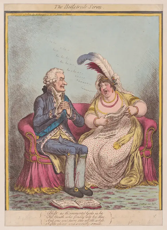 The Bulstrode Siren Wall Art by James Gillray - High-Resolution Digital Print