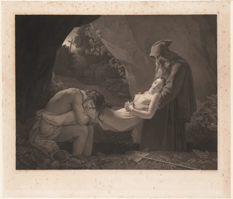 The Burial of Atala Wall Art by Jean-Baptiste-Raphael-Urbain Massard - High-Resolution Digital Print