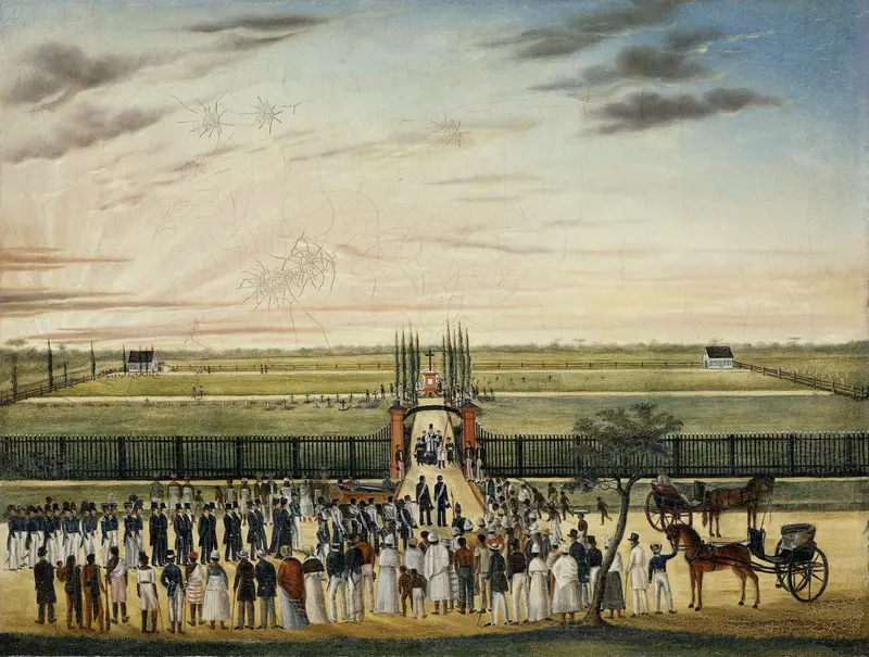 The Burial of Father Joannes Vitus Janssen (1803-43) at Paramaribo Wall Art by anonymous - High-Resolution Digital Print