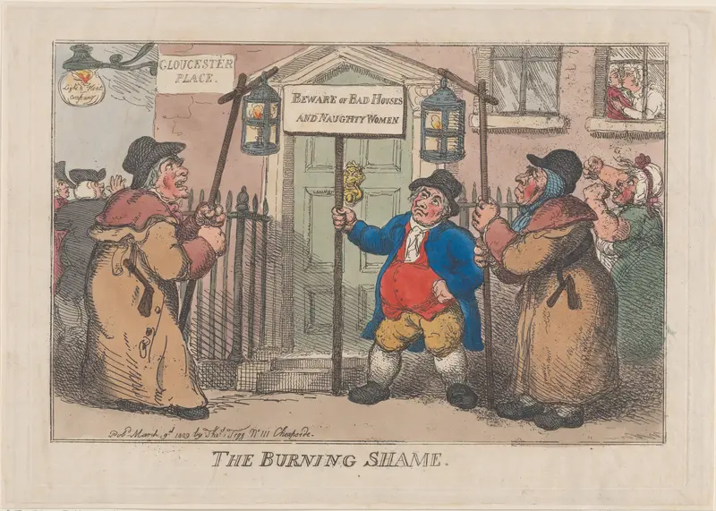 The Burning Shame Wall Art by Thomas Rowlandson - High-Resolution Digital Print