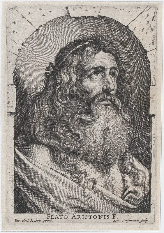 The bust of Plato, in a niche Wall Art by Lucas Vorsterman I - High-Resolution Digital Print