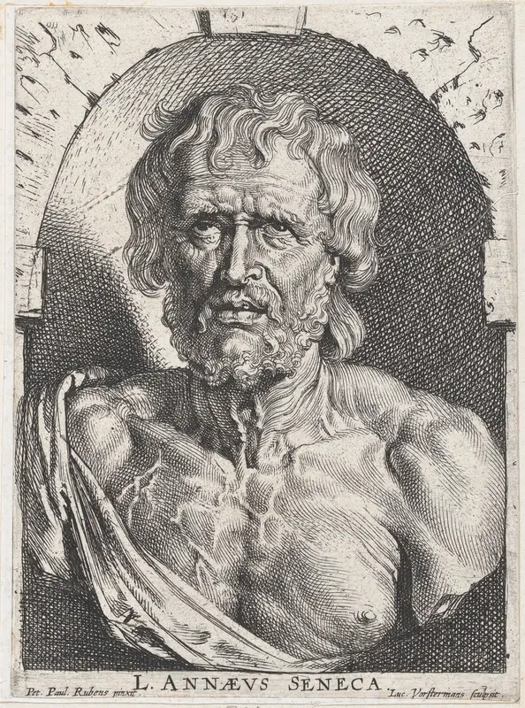 The bust of Seneca, in a niche Wall Art by Lucas Vorsterman I - High-Resolution Digital Print