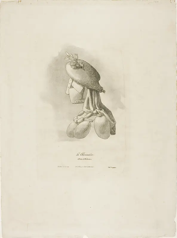 The Butcher-Woman, from Arts et Métiers Wall Art by Bernard Gaillot - High-Resolution Digital Print